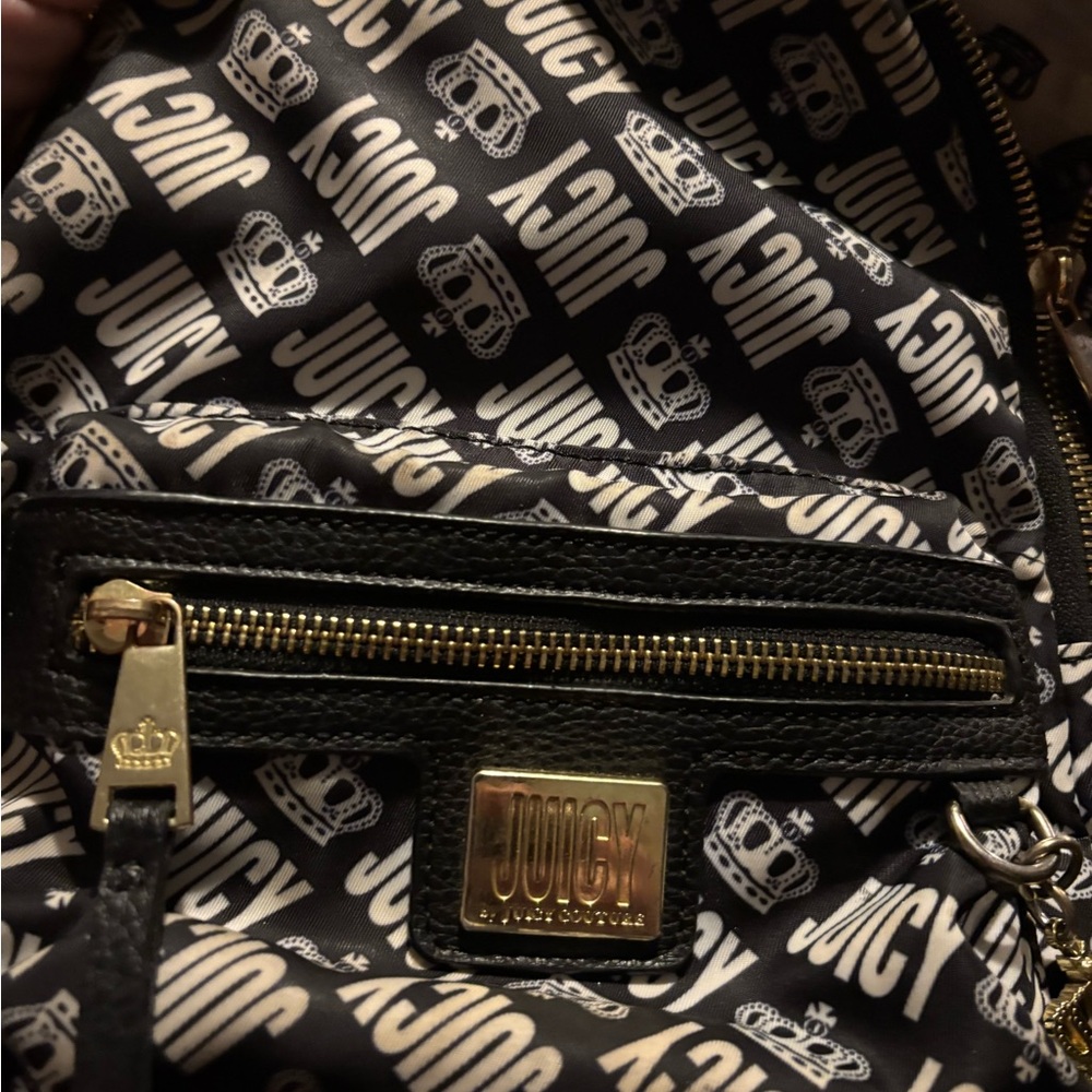 Juicy Couture Black and Gold Backpack